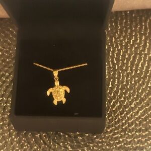 10k gold turtle necklace